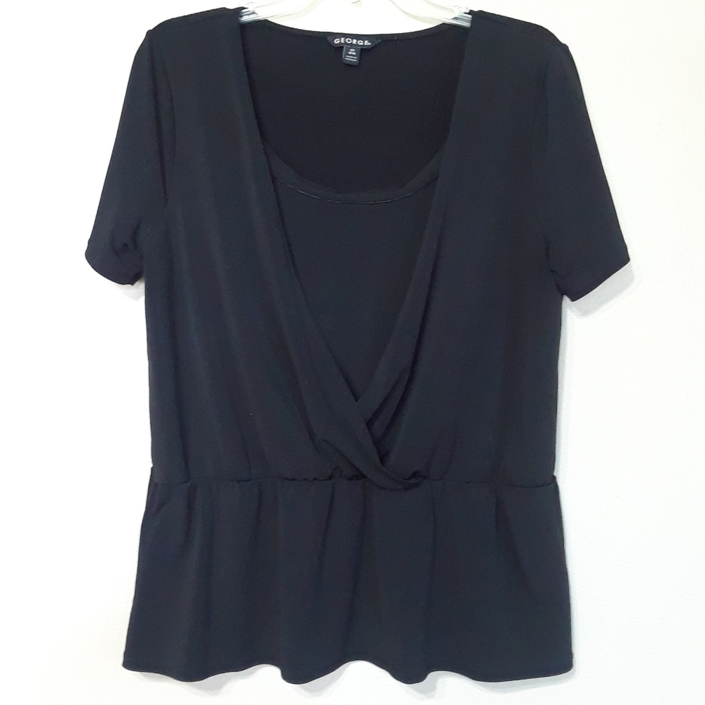 EUC LG Black George Blouse